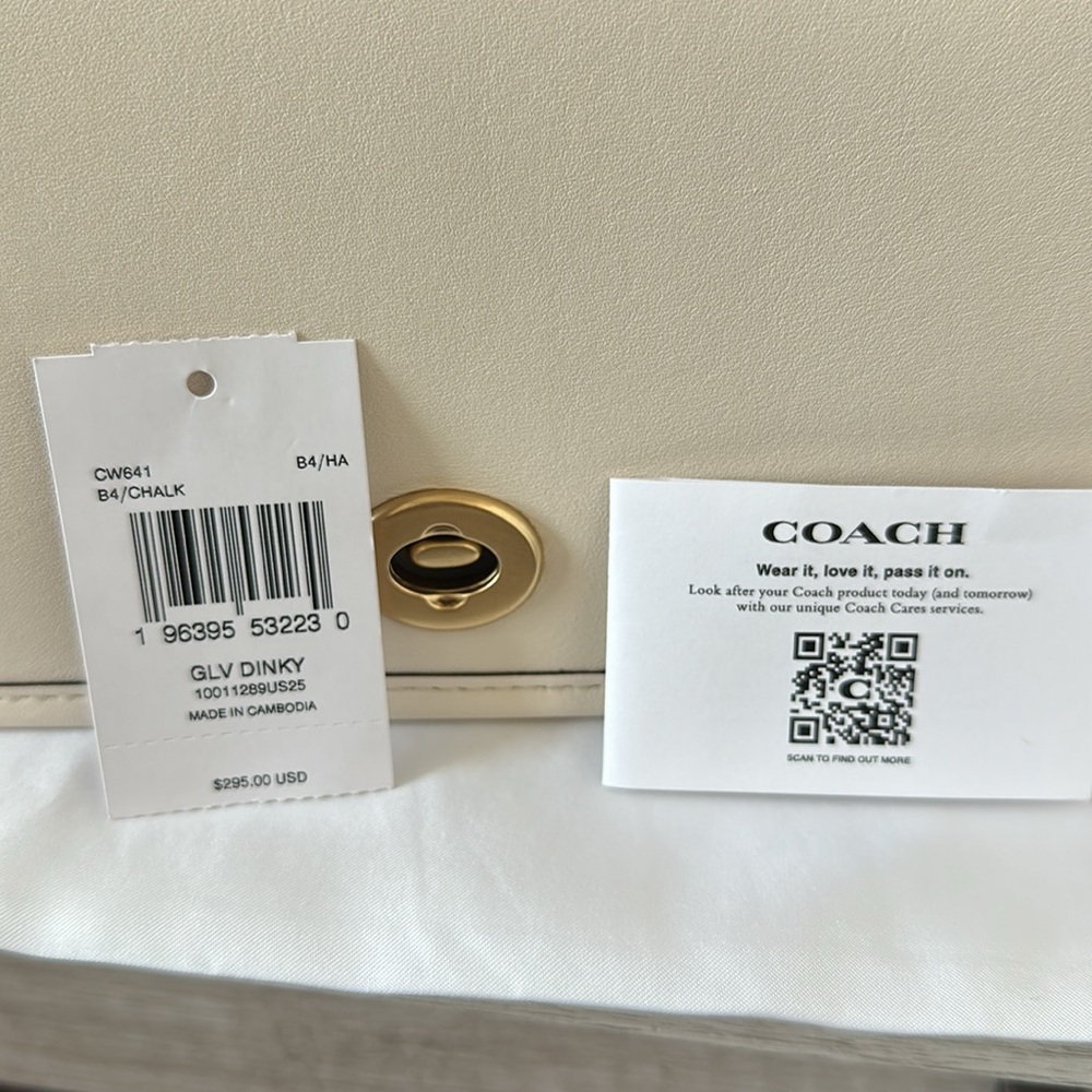 **SOLD** Coach Dinky Bag- Chalk NWT - Picture 10 of 10
